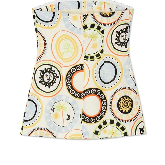 NEVER FULLY DRESSED CREAM MOSAIC PLATE SOL BANDEAU TOP - BNWT - US16 - Picture 5 of 12